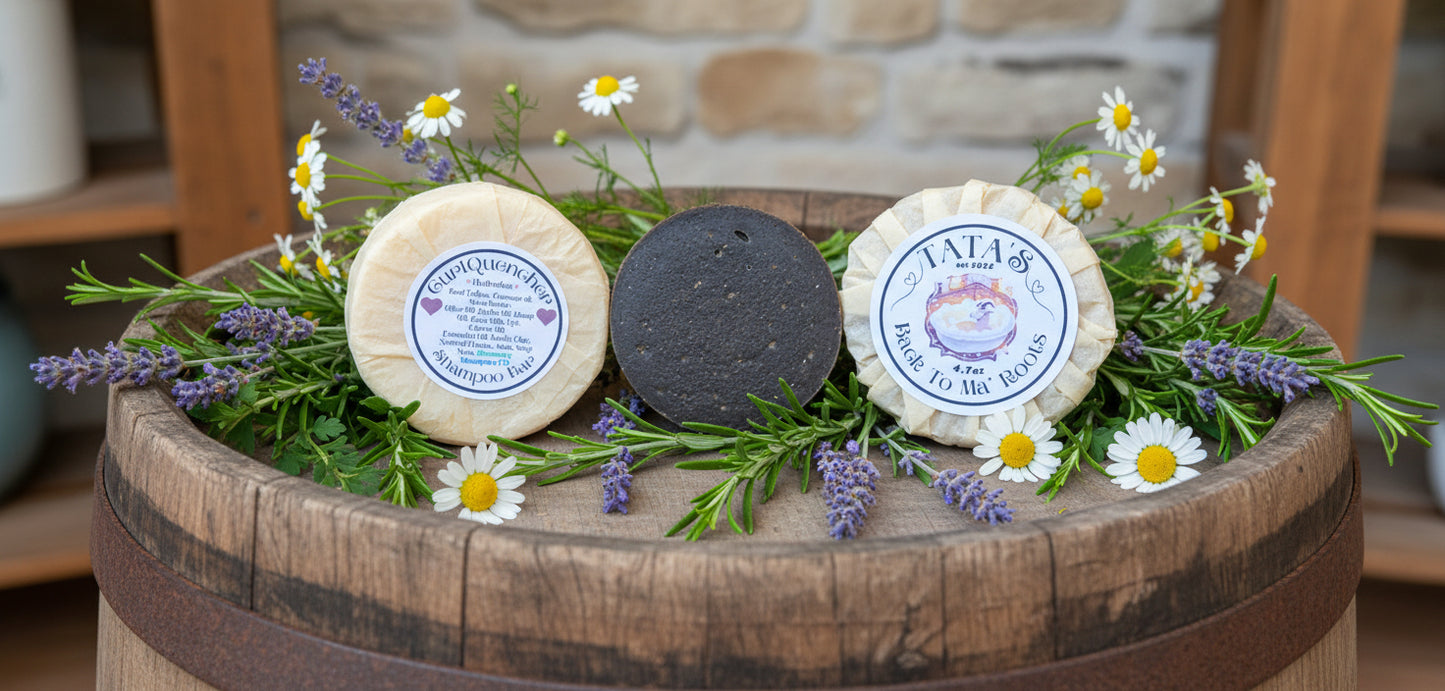 Tata's Goat Milk & Tallow Curl Quencher Shampoo Bar's (Curly Thick or Dry)